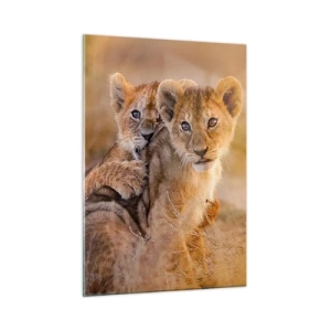 Quadro em vidro - Não perturbe! Estamos a divertir-nos - 50x70 cm