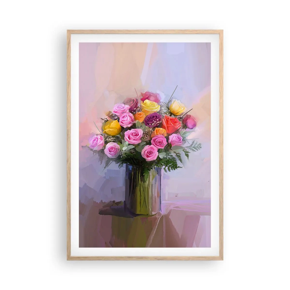 Pôster com moldura de carvalho claro - Beleza retida - 61x91 cm