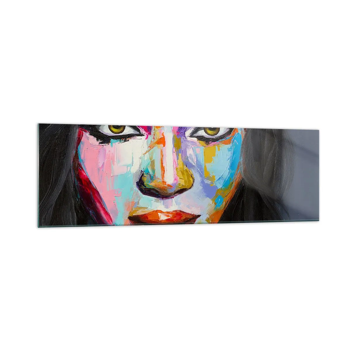 Quadro em vidro - É impossível tirar os olhos - 160x50 cm