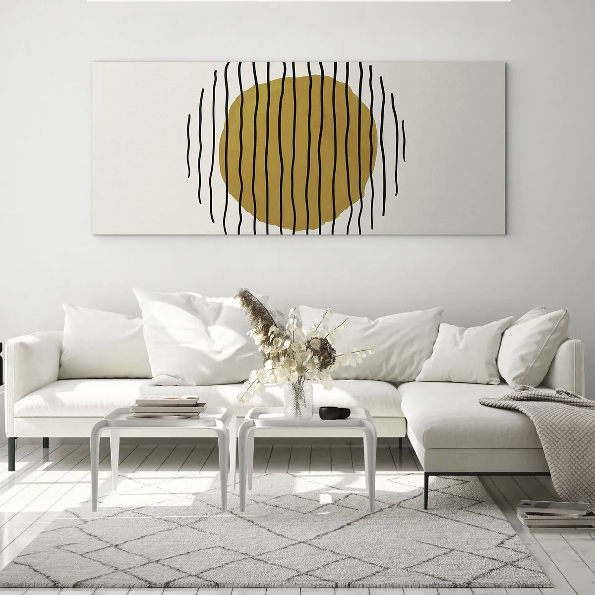Quadro em vidro - Abstração a tremer com o calor - 120x50 cm