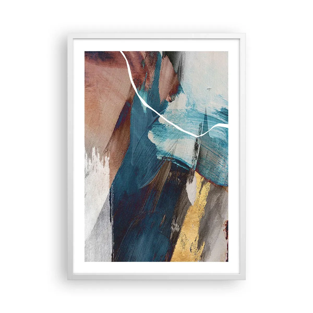 Pôster em moldura branca - Com elegância e energia - 50x70 cm