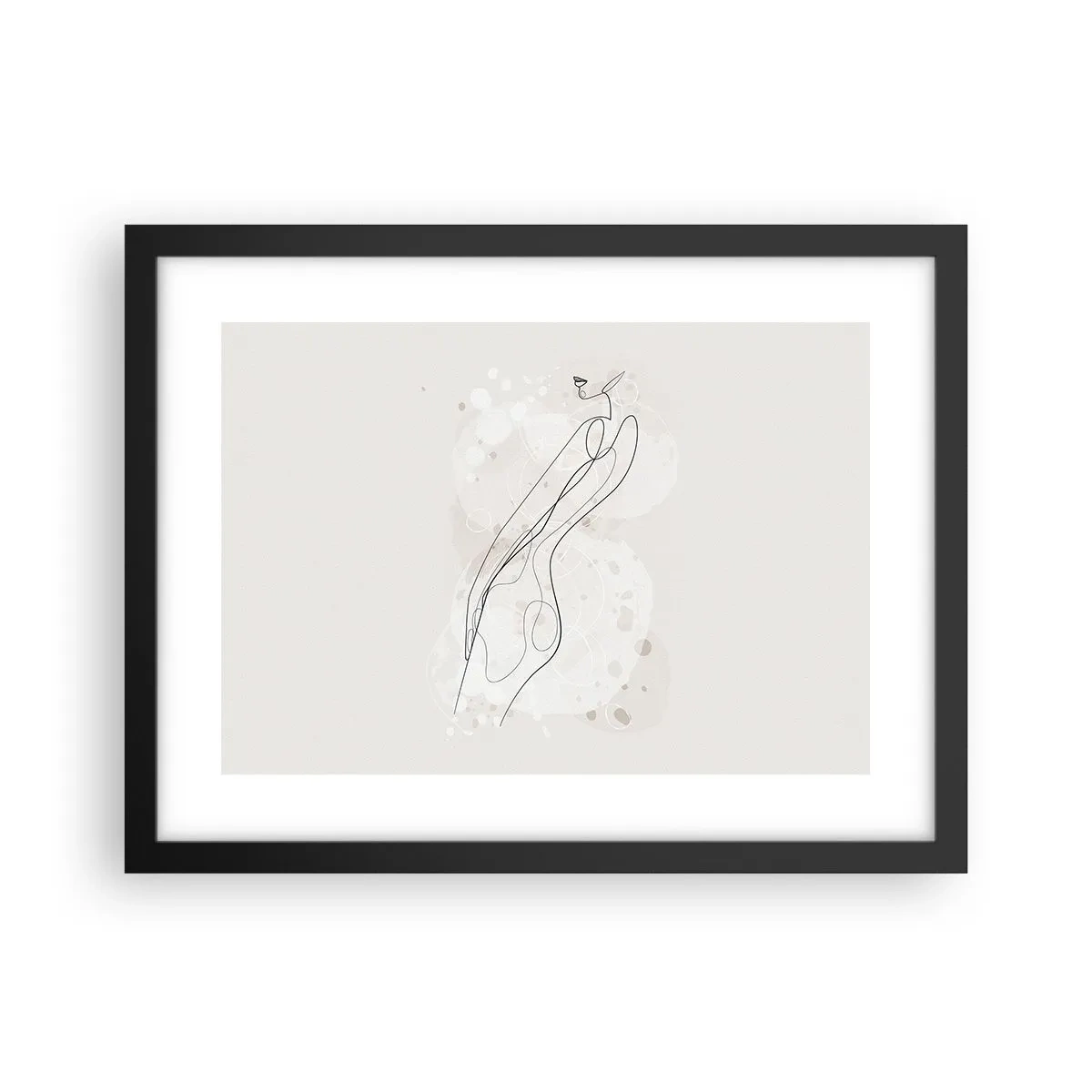 Pôster com moldura preta - Errar o olhar - 40x30 cm