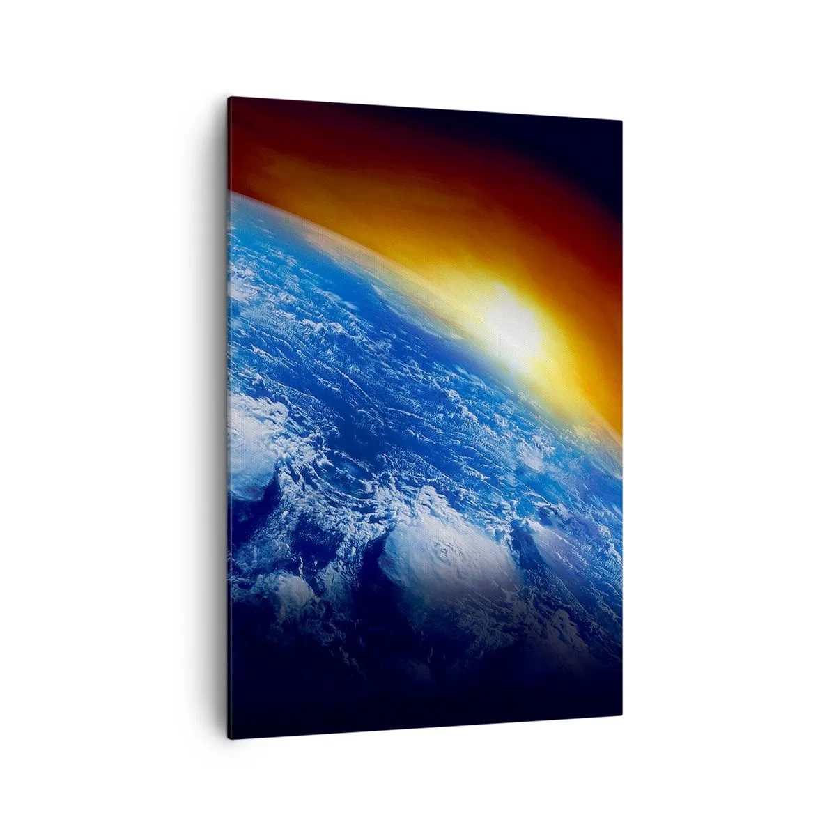 Quadro em tela - Nascer do sol sobre o planeta azul - 70x100 cm