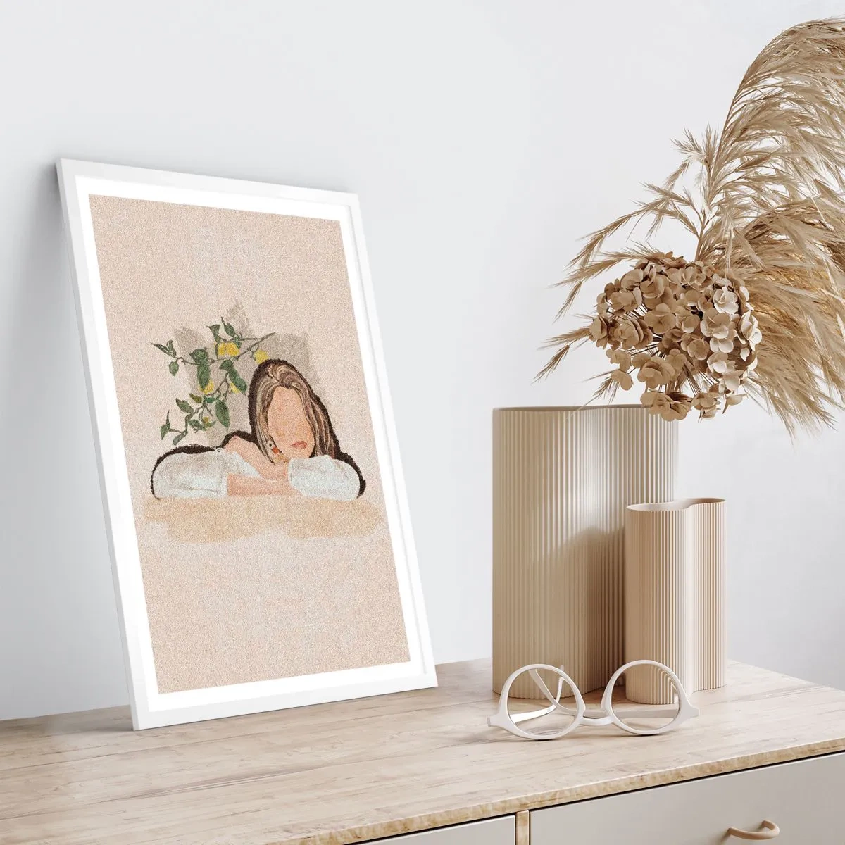 Pôster em moldura branca - Beleza do sul - 40x50 cm