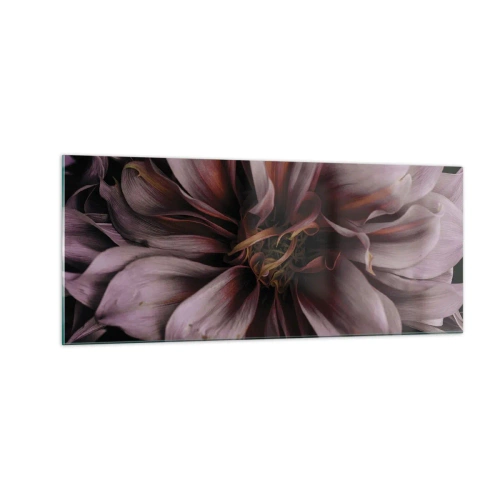 Quadro em vidro - Coração de flor - 100x40 cm