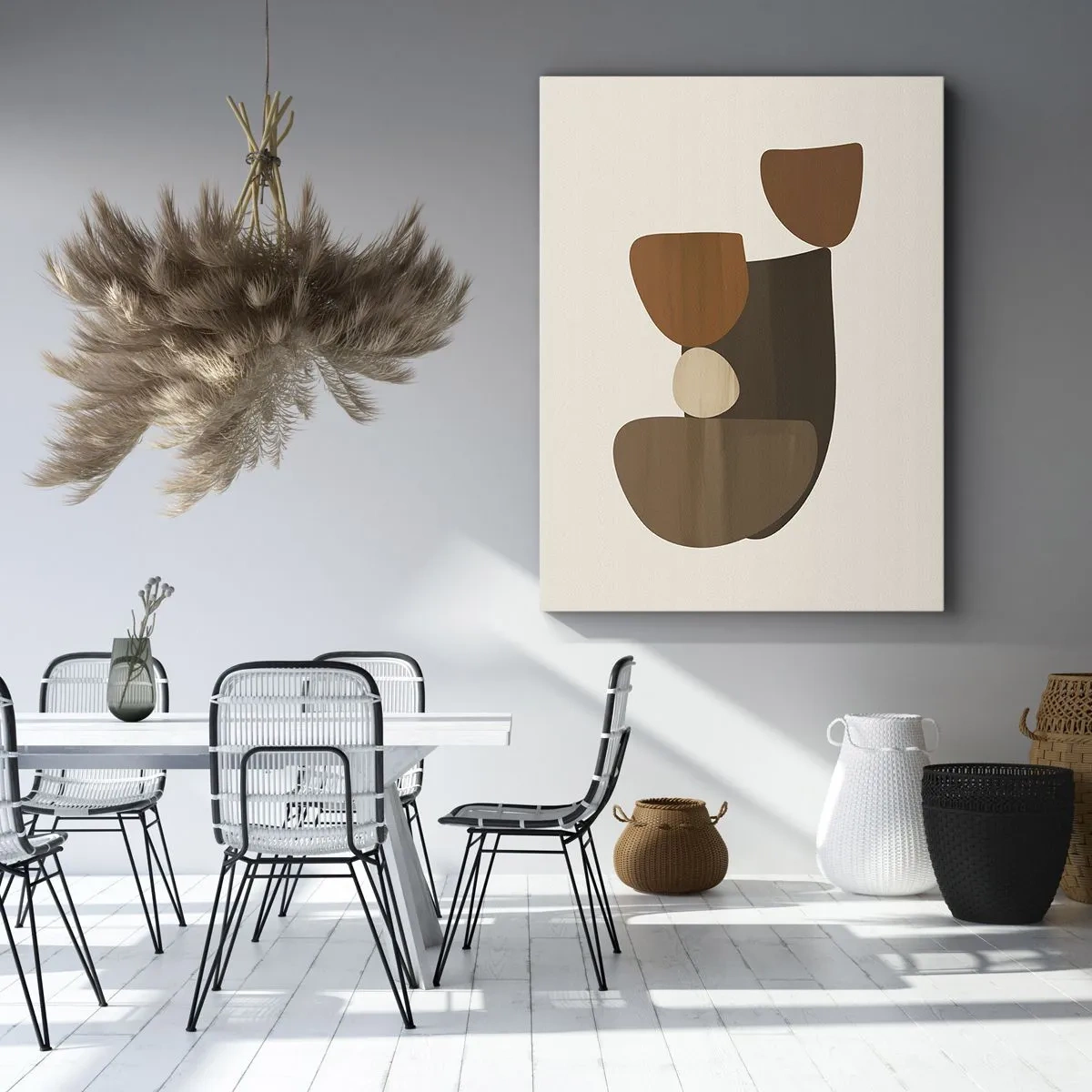 Quadro em tela - Composição em bronze - 50x70 cm