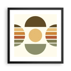 Pôster com moldura preta - Em tons terrosos - 40x40 cm