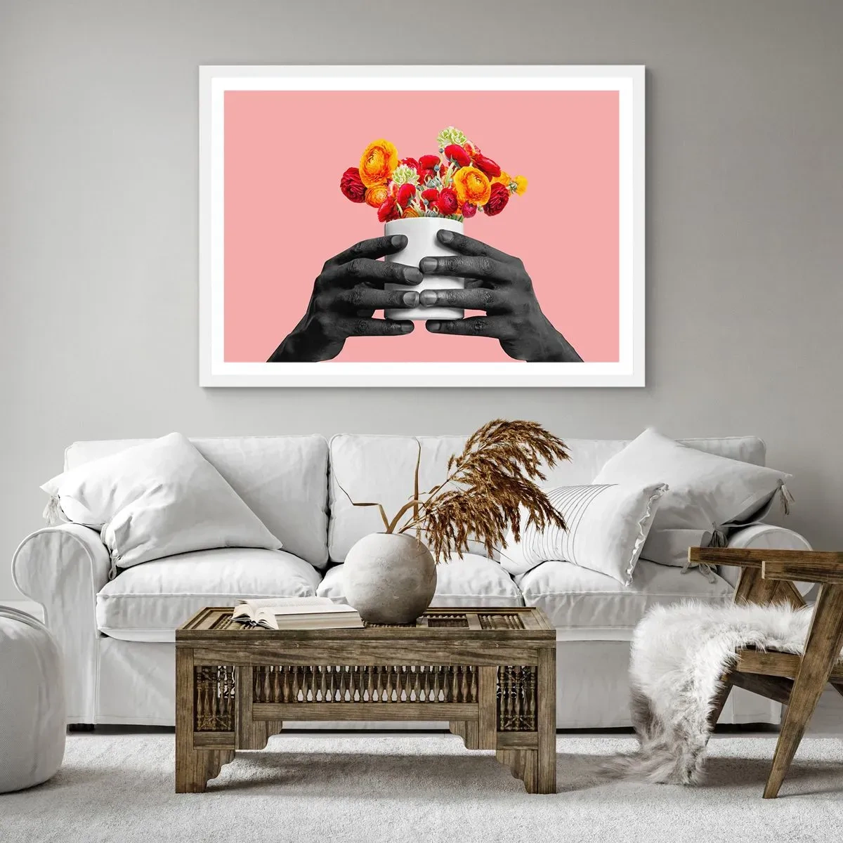 Pôster em moldura branca - A apoteose da vida - 100x70 cm