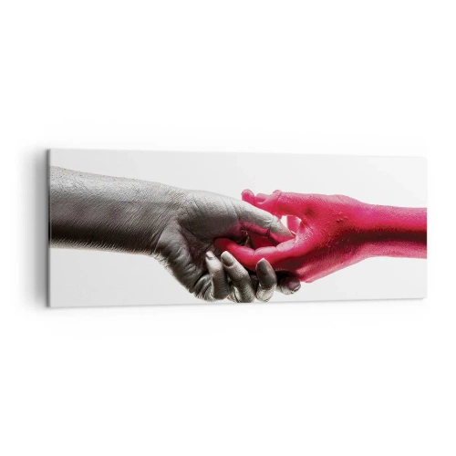 Quadro em tela - Juntos, mas diferentes - 140x50 cm
