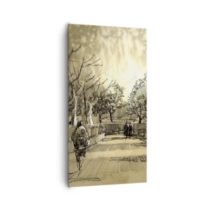 Quadro em tela - Um momento capturado por uma pena - 65x120 cm