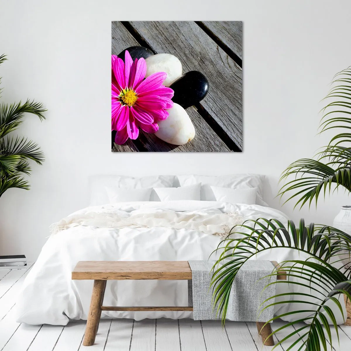 Quadro em tela - Descanso no cais - 50x50 cm