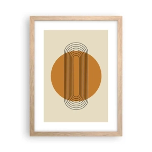 Pôster com moldura de carvalho claro - O plano perfeito - 30x40 cm