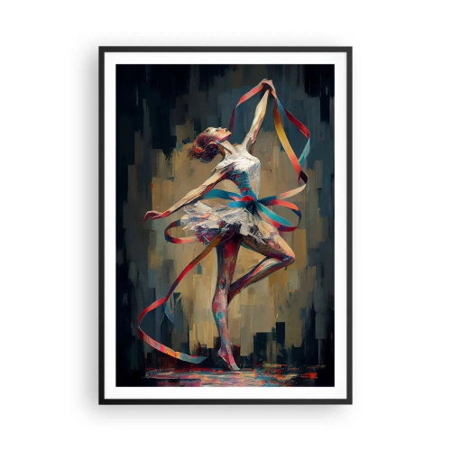 Pôster com moldura preta - Dança da fita - 70x100 cm