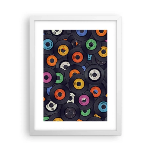 Pôster em moldura branca - Cores dos clássicos - 30x40 cm