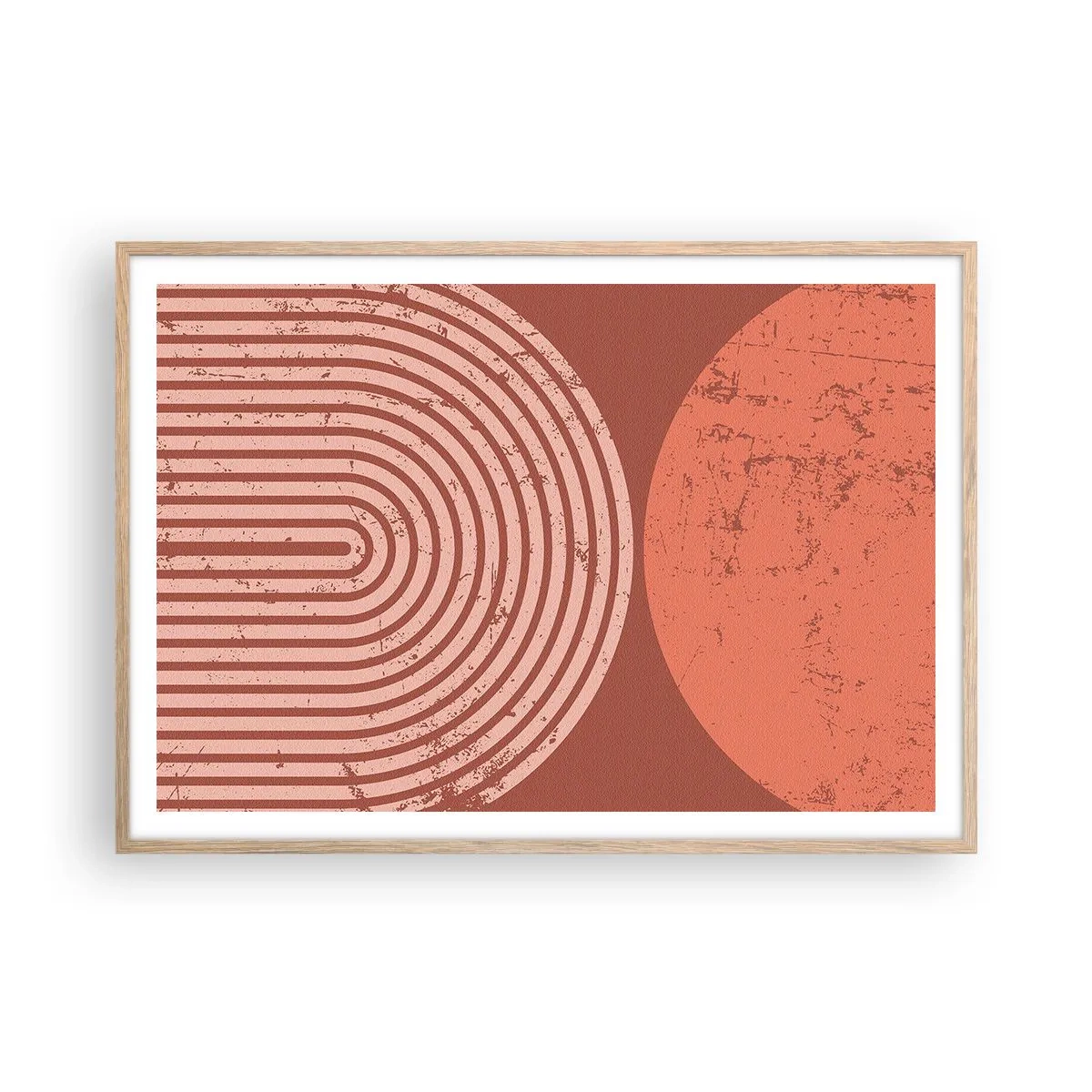 Pôster com moldura de carvalho claro - Relacionamento próximo - 100x70 cm