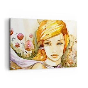 Quadro em tela - Um olhar esmeralda que acalma a raiva - 100x70 cm