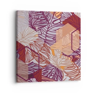 Quadro em tela - A impossível relação entre a geometria e a natureza - 30x30 cm