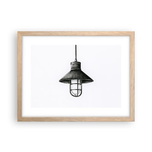 Pôster com moldura de carvalho claro - Como antigamente… - 40x30 cm