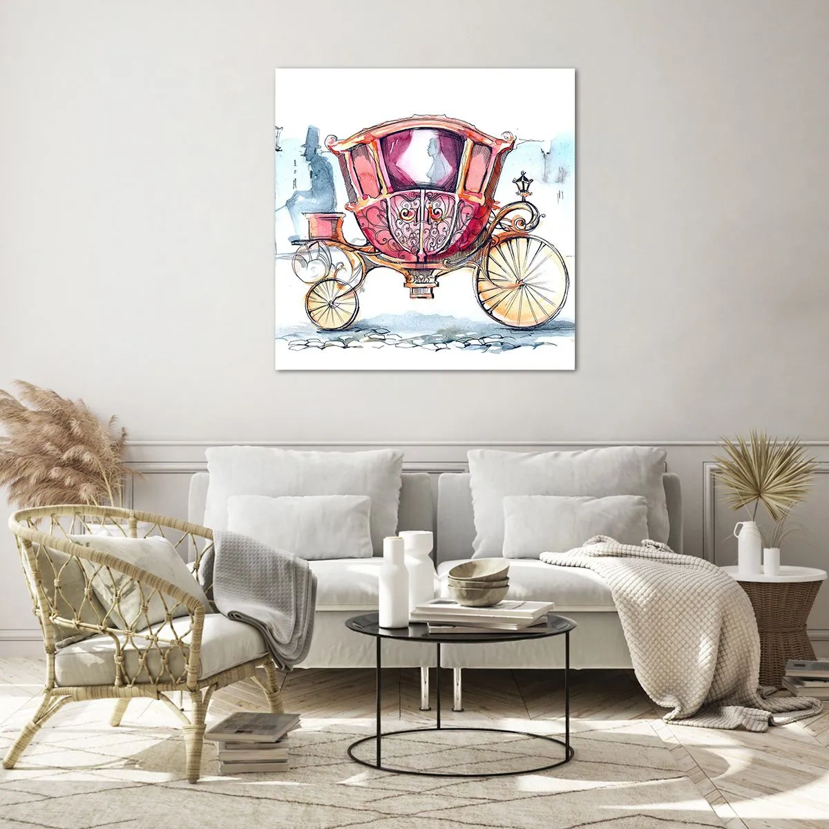 Quadro em vidro - Para um casamento ou para um baile? - 70x70 cm