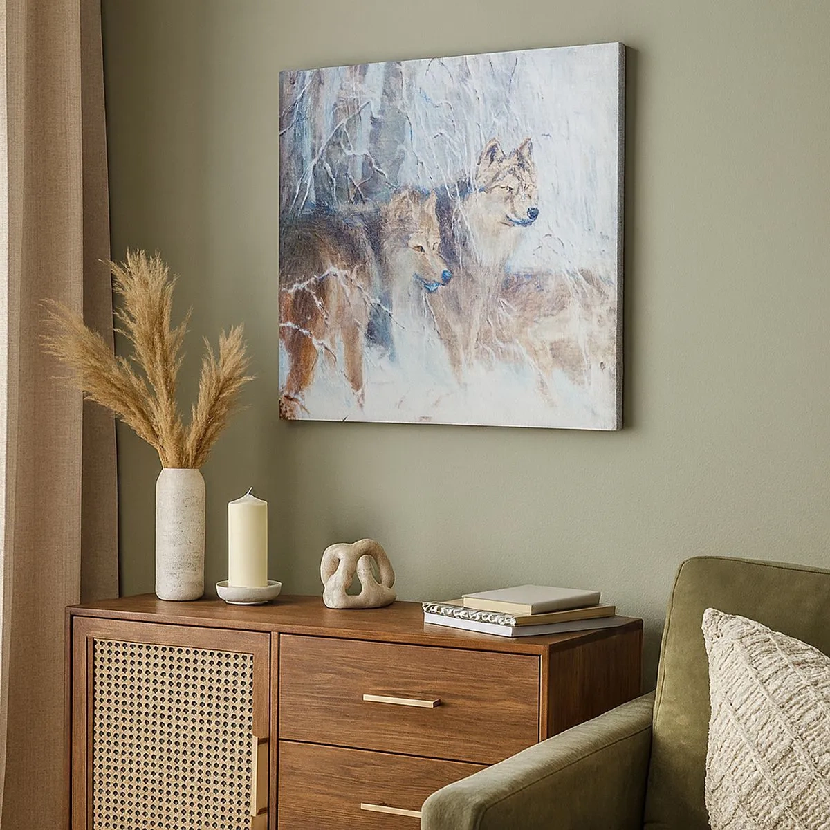 Quadro em tela - Atenção! Está a vir... - 30x30 cm