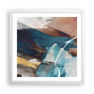 Pôster em moldura branca - Com elegância e energia - 50x50 cm