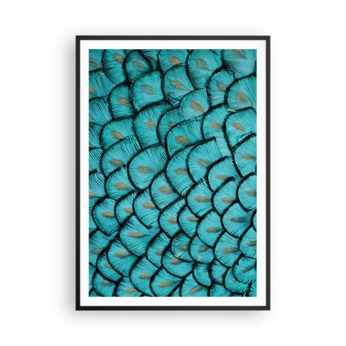 Pôster com moldura preta - A grande gala de penas - 70x100 cm