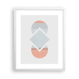 Pôster em moldura branca - A situação é clara - 40x50 cm