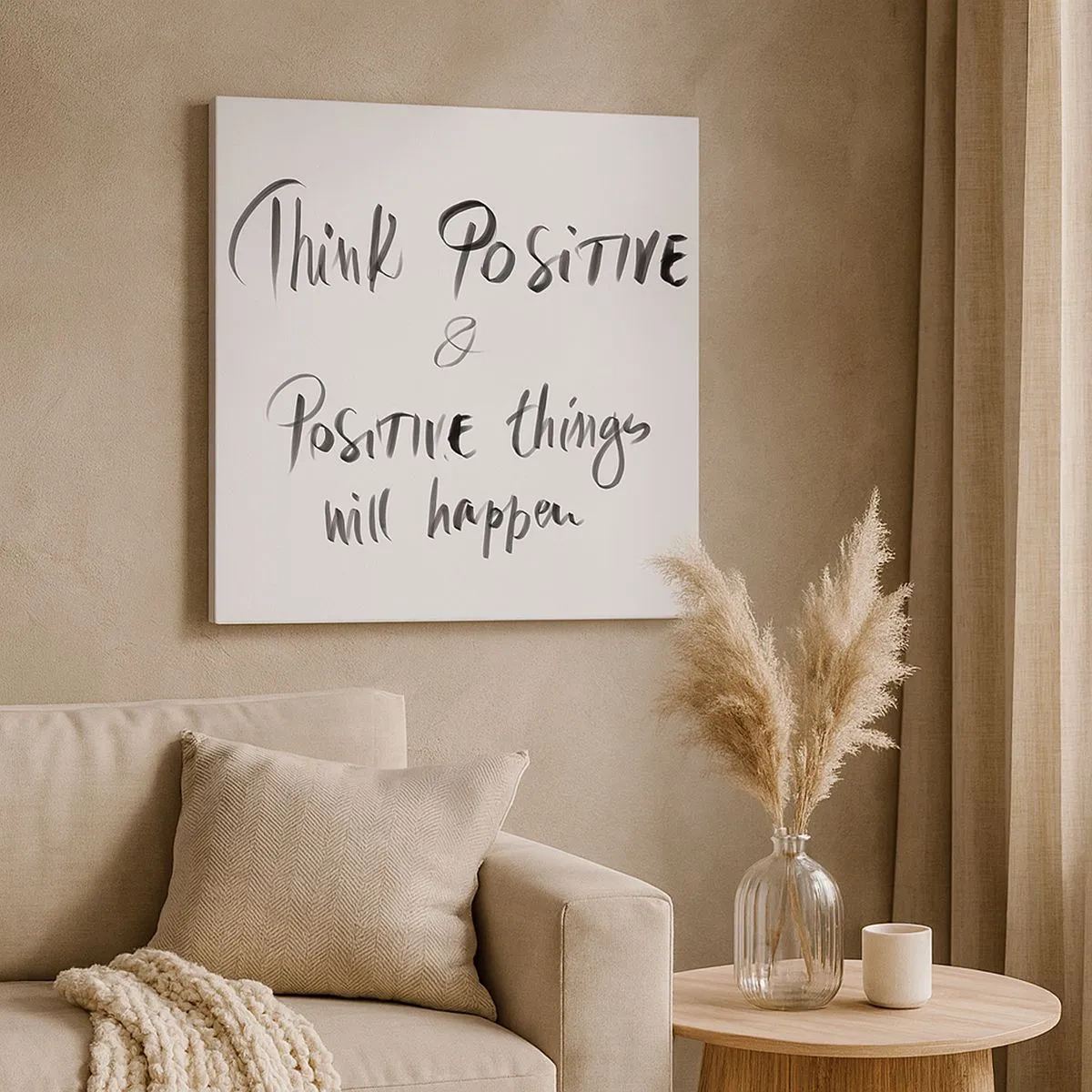 Quadro em tela - Como viver? - 30x30 cm