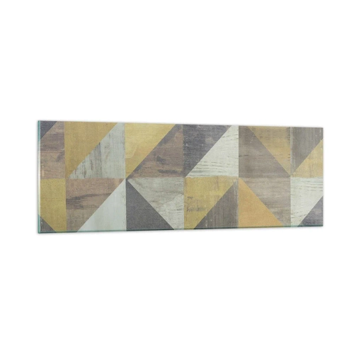 Quadro em vidro - Em ângulo com um triângulo - 90x30 cm