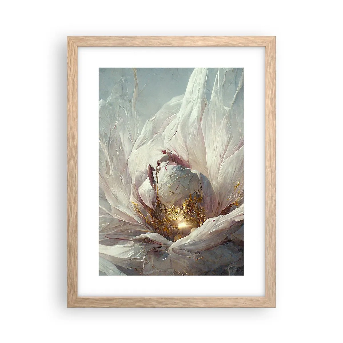 Pôster com moldura de carvalho claro - Floresce uma vez a cada cem anos - 30x40 cm