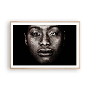 Pôster com moldura de carvalho claro - Uma lágrima - 91x61 cm