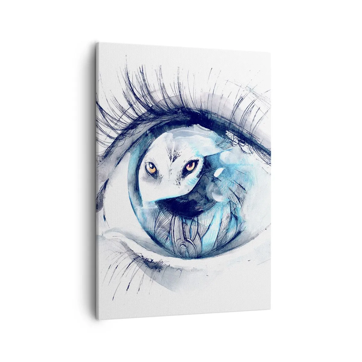 Quadro em tela - Cara a cara com o selvagem - 50x70 cm