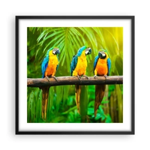 Pôster com moldura preta - E ouviste dizer que ela...? - 50x50 cm