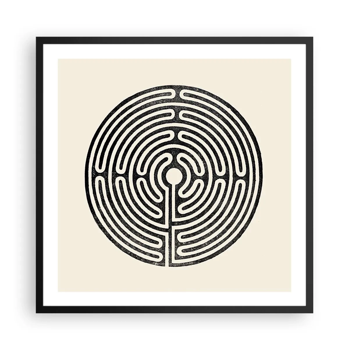 Pôster com moldura preta - Ordem misteriosa - 60x60 cm