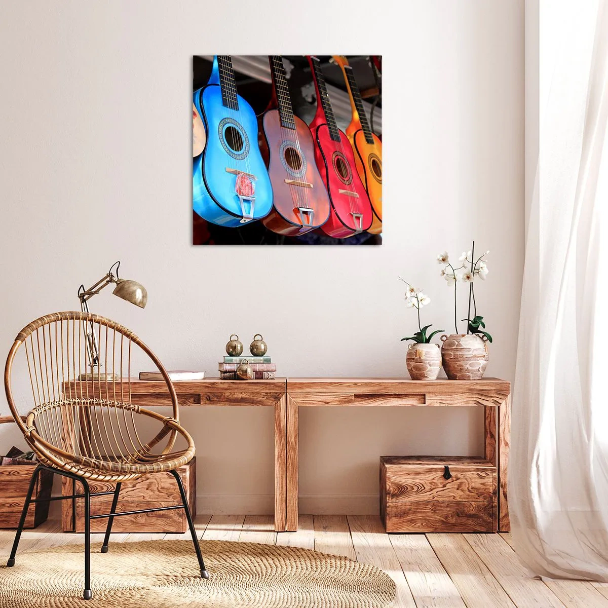 Quadro em tela - Vibrações latinas - 40x40 cm