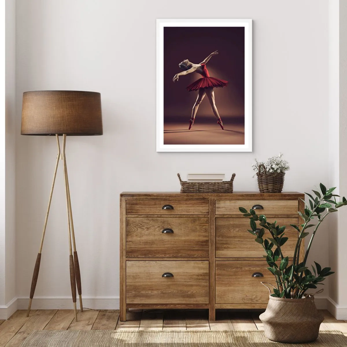 Pôster em moldura branca - Prima ballerina - 50x70 cm