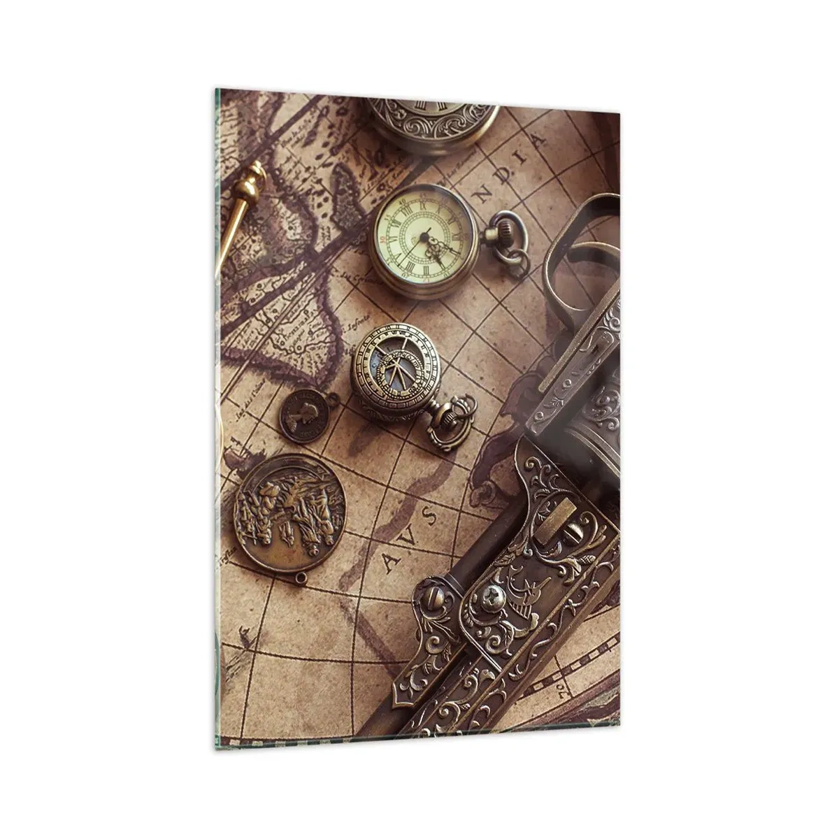 Quadro em vidro - A aventura nos chama - 80x120 cm