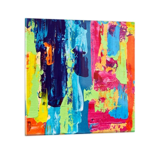 Quadro em vidro - A vida é bela! - 50x50 cm