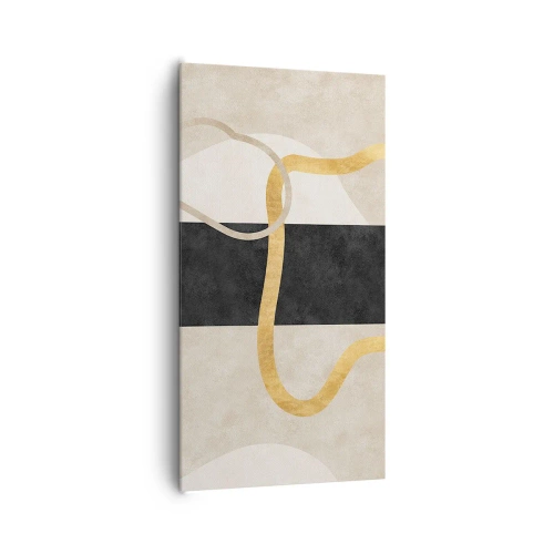 Quadro em tela - Formas em loop - 65x120 cm