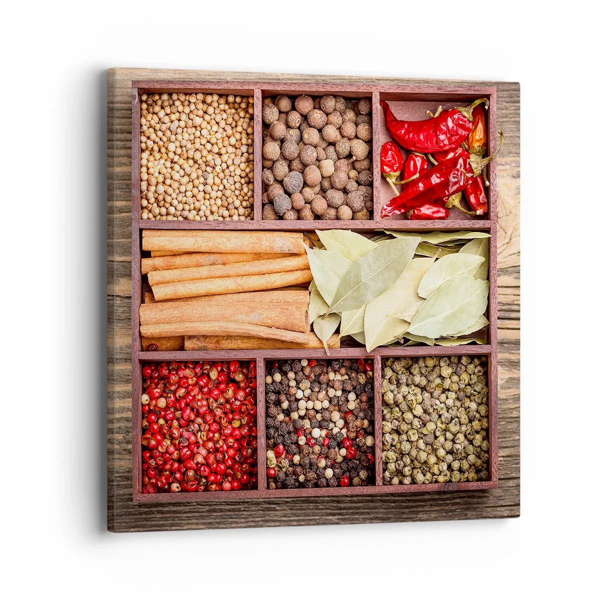 Quadro em tela - Ordem das formas, um ramo de aromas - 40x40 cm