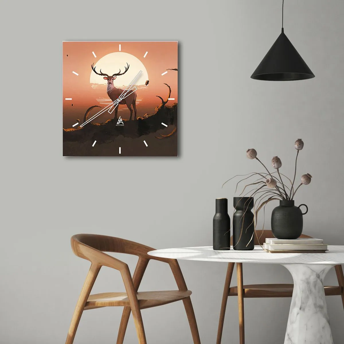 Relógio de parede - Relógio em vidro - Esta noite é diferente de qualquer outra - 40x40 cm