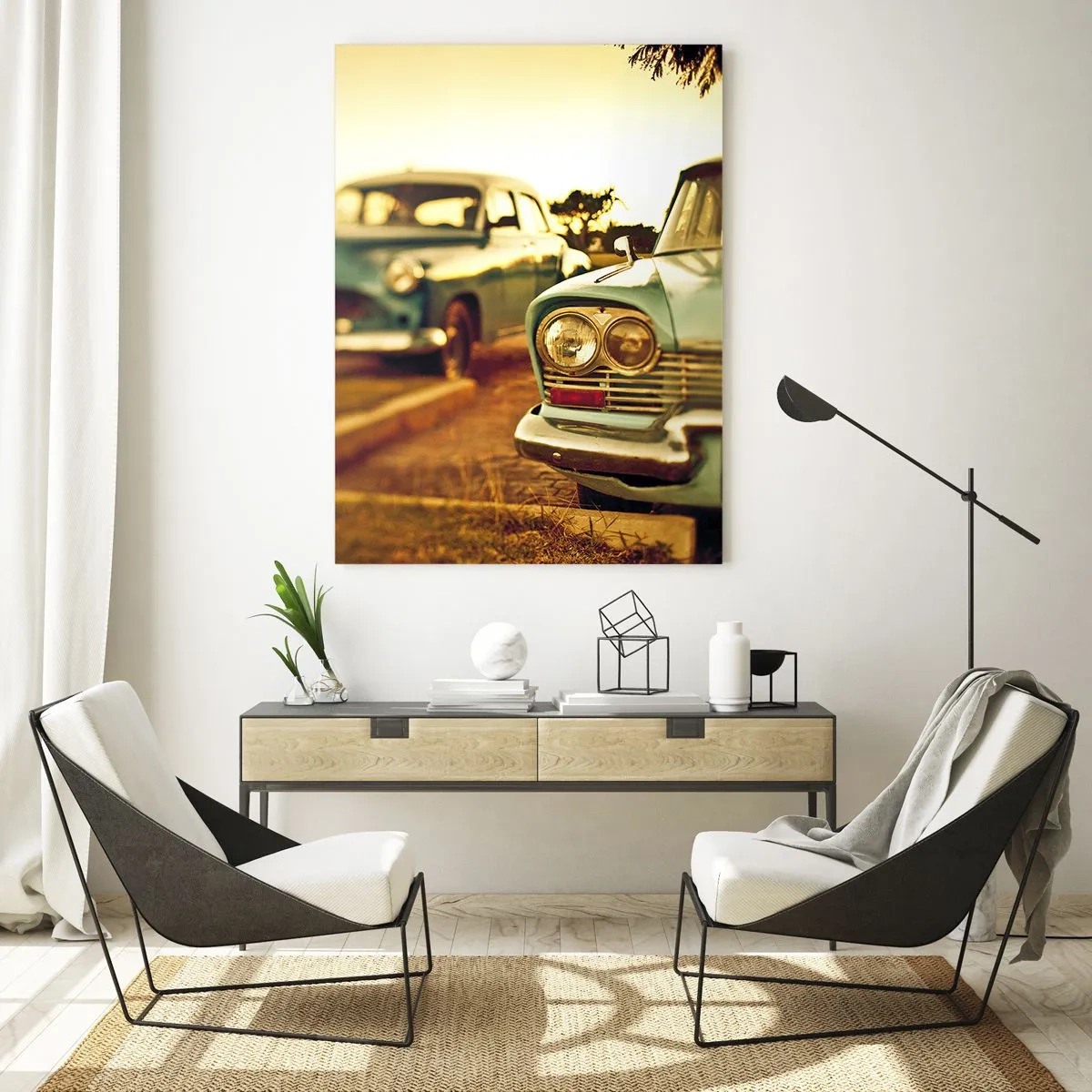 Quadro em vidro - Vamos esperar para ver - 50x70 cm