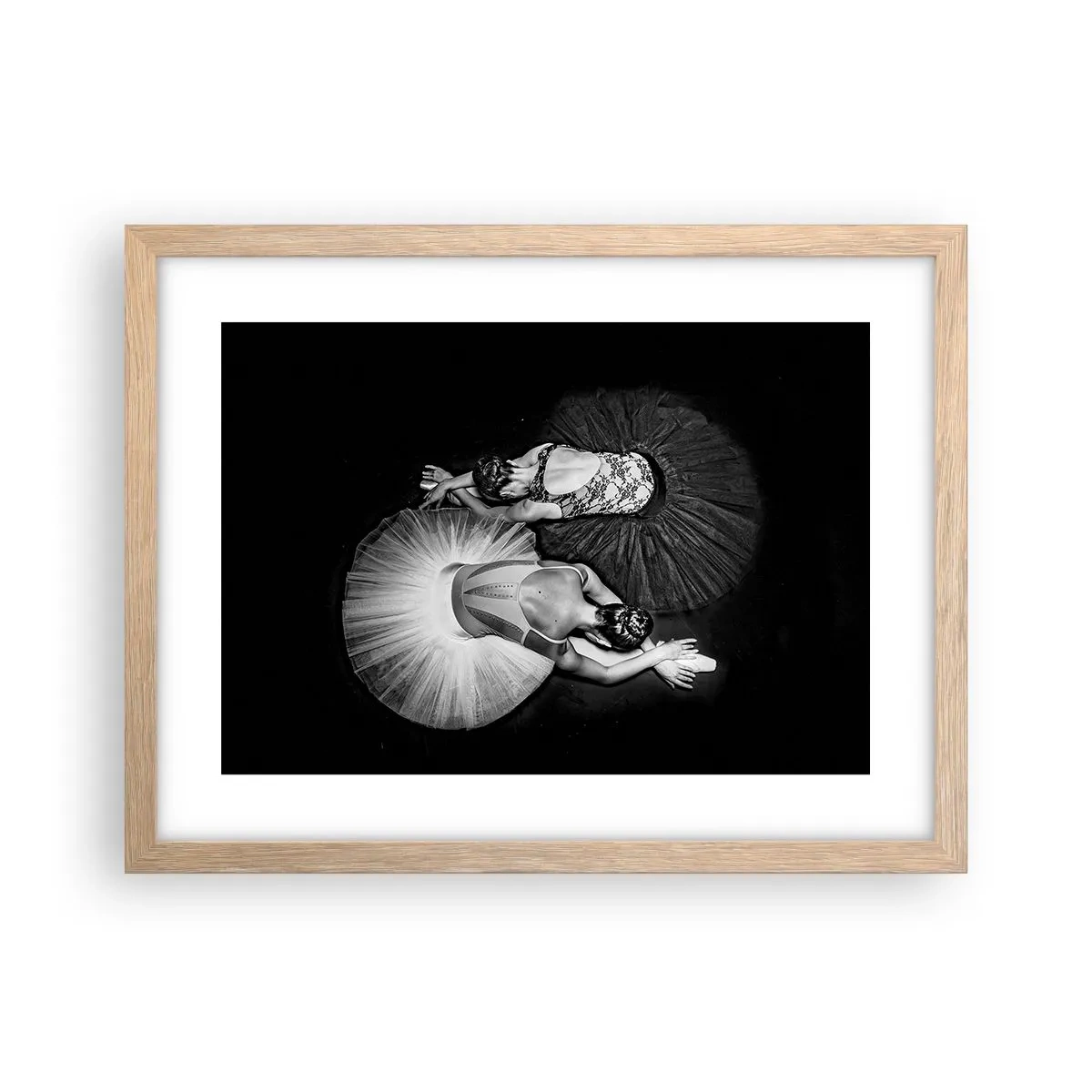 Pôster com moldura de carvalho claro - Jin e yang – o equilíbrio perfeito - 40x30 cm