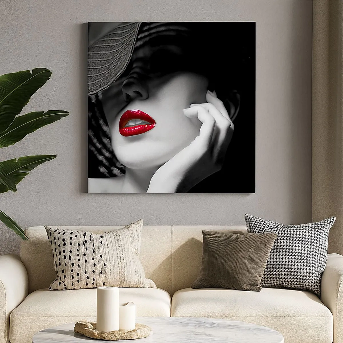 Quadro em tela - Um estudo em vermelho - 30x30 cm