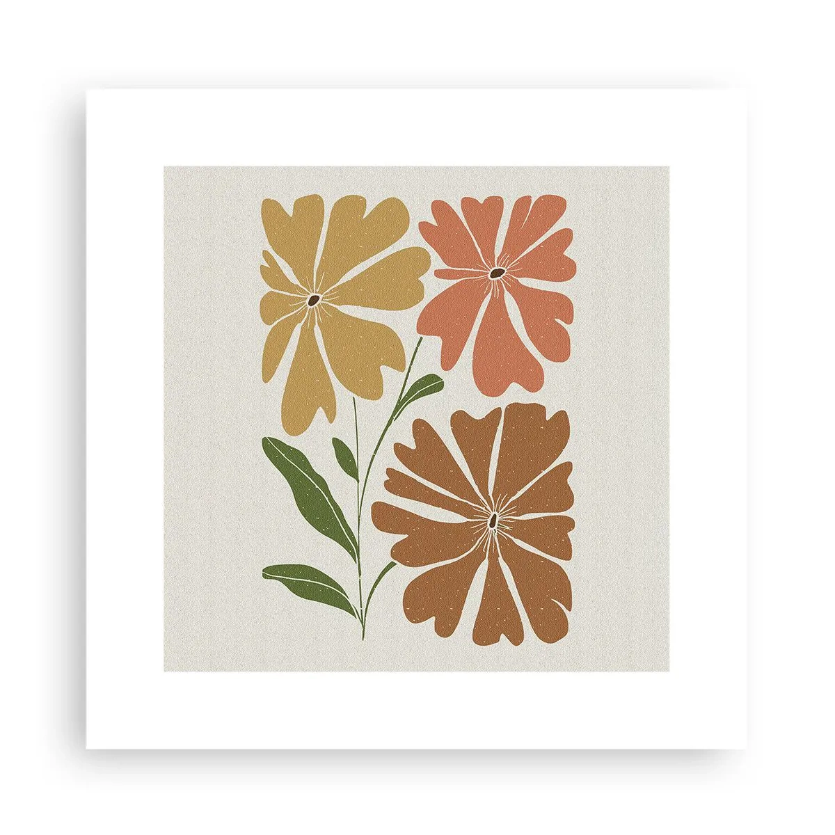 Pôster - Natureza e geometria - 30x30 cm