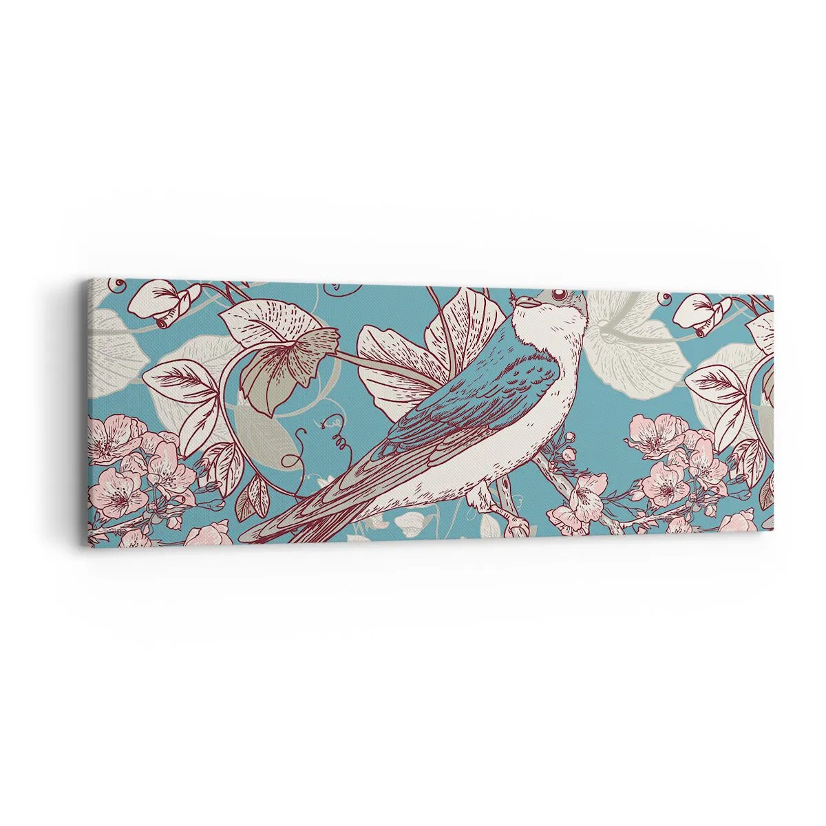 Quadro em tela - Cantos no choupo-branco - 90x30 cm