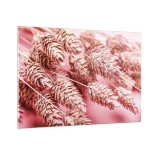 Quadro em vidro - Cascata floral em rosa - 100x70 cm