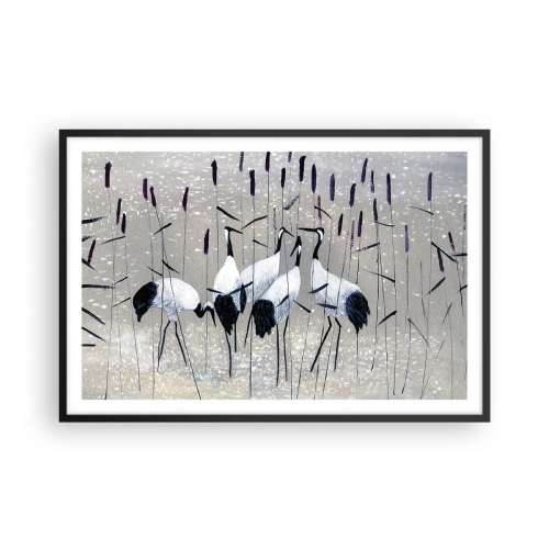 Pôster com moldura preta - Entre os seus - 91x61 cm