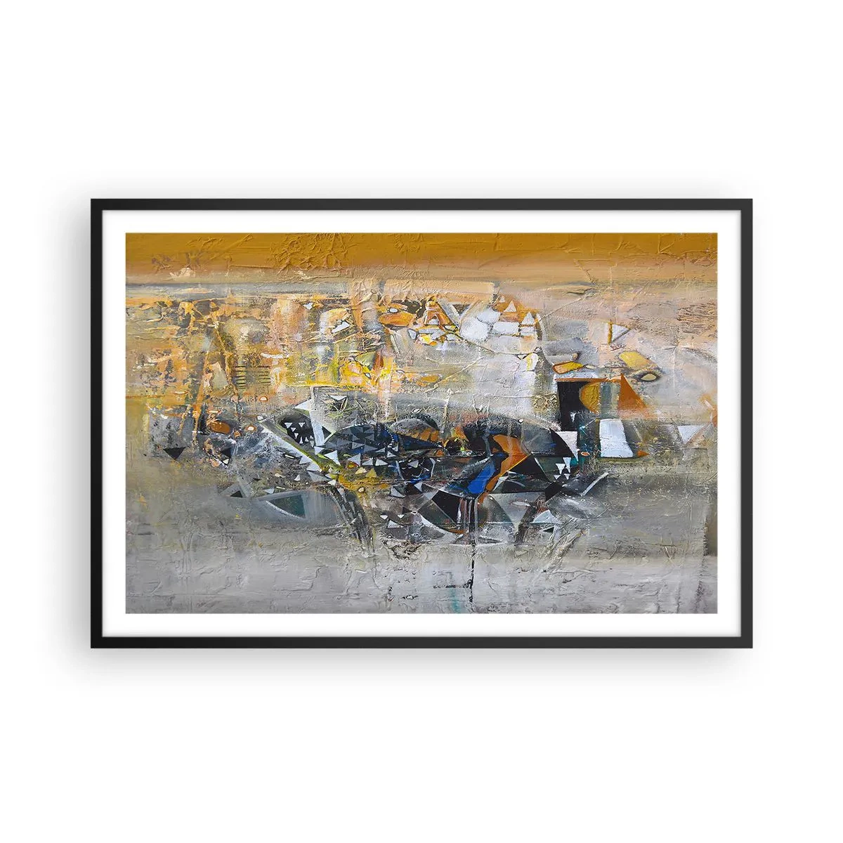 Pôster com moldura preta - Tudo vai se encaixar - 91x61 cm