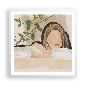 Pôster em moldura branca - Beleza do sul - 60x60 cm